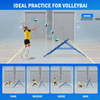 Winthai Volleyball Baseball Rebounder Net, Softball Rebounder Pitchback Net Quick Adjustments, Quick Adjustments Lacrosse Bounce Back Practice Equipment, Ideal for Outdoor Indoor and Backyard Training 4X4FT