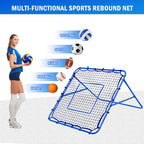 Winthai Volleyball Baseball Rebounder Net, Softball Rebounder Pitchback Net Quick Adjustments, Quick Adjustments Lacrosse Bounce Back Practice Equipment, Ideal for Outdoor Indoor and Backyard Training 4X4FT
