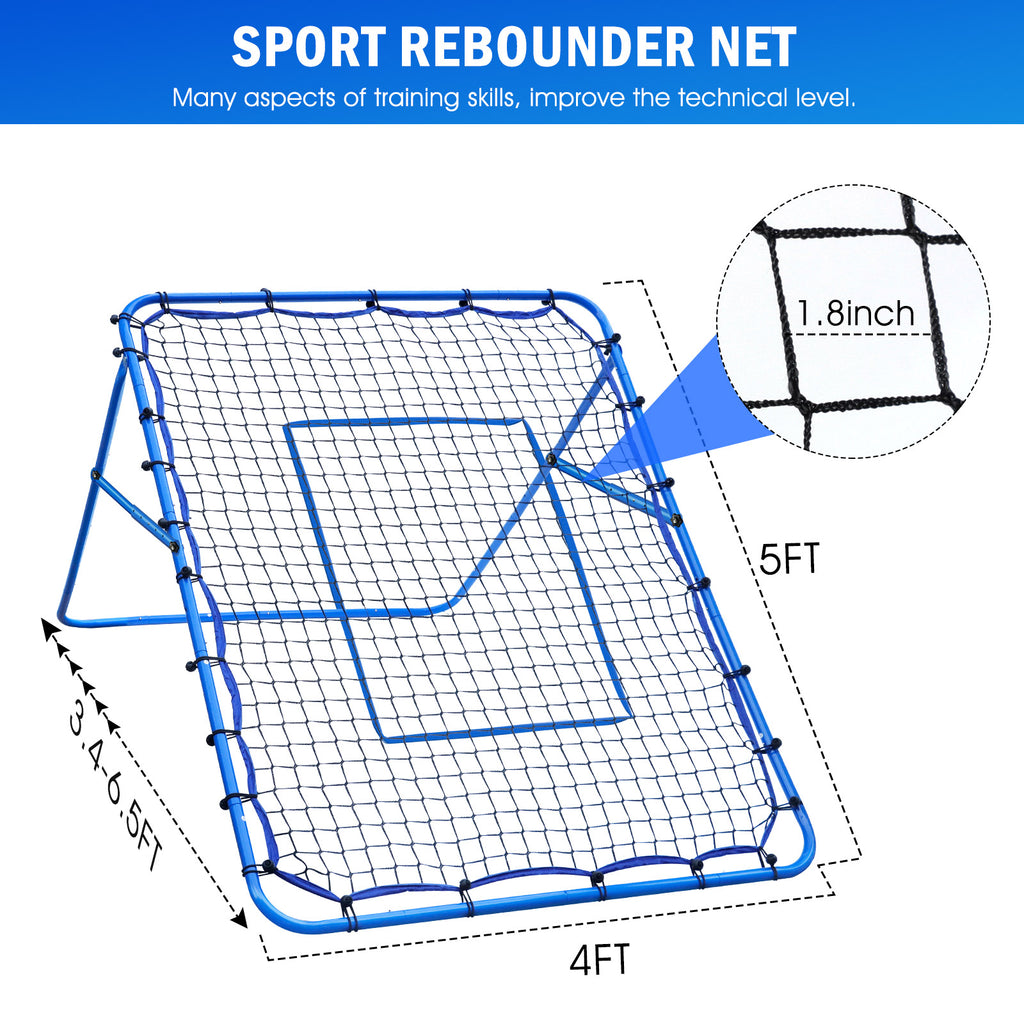 Winthai Dual-Mode Soccer Goal Net & Soccer Rebounder Net,Premium Durability for Intense Shooting Training,Quick-Switch Angle Soccer Training for Control,Passing Practice,Soccer Gifts for Kids Teen Adult 5X4FT