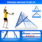 Winthai Volleyball Baseball Rebounder Net, Softball Rebounder Pitchback Net Quick Adjustments, Quick Adjustments Lacrosse Bounce Back Practice Equipment, Ideal for Outdoor Indoor and Backyard Training 5X4FT