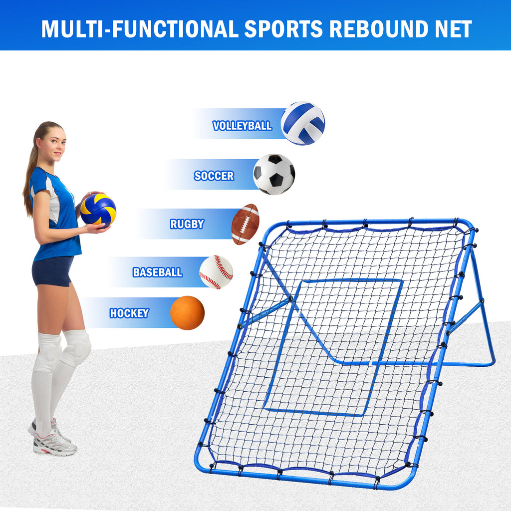 Winthai Dual-Mode Soccer Goal Net & Soccer Rebounder Net,Premium Durability for Intense Shooting Training,Quick-Switch Angle Soccer Training for Control,Passing Practice,Soccer Gifts for Kids Teen Adult 5X4FT