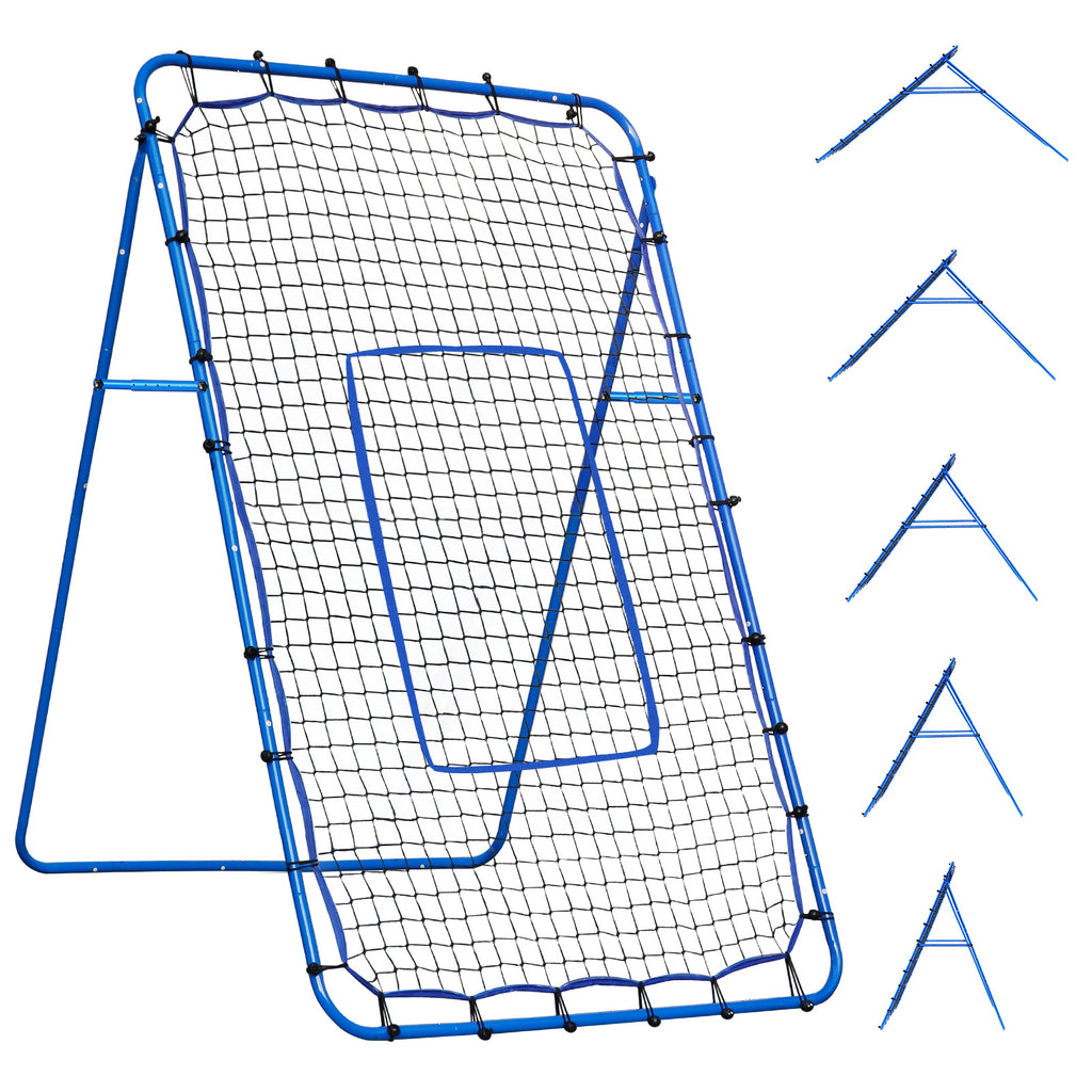 Winthai Volleyball Baseball Rebounder Net, Softball Rebounder Pitchback Net Quick Adjustments, Quick Adjustments Lacrosse Bounce Back Practice Equipment, Ideal for Outdoor Indoor and Backyard Training 6X4FT