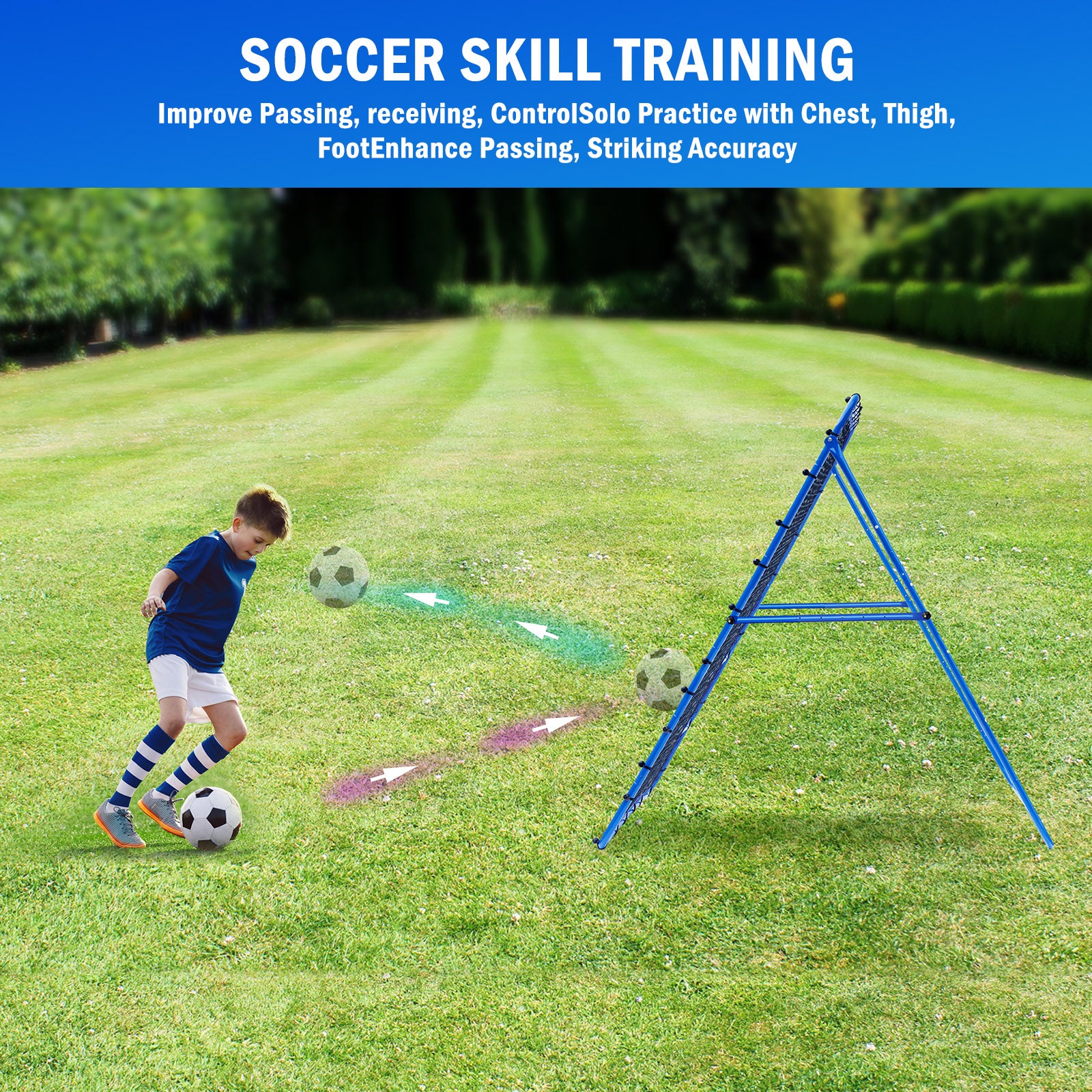 Winthai Volleyball Baseball Rebounder Net, Softball Rebounder Pitchback Net Quick Adjustments, Quick Adjustments Lacrosse Bounce Back Practice Equipment, Ideal for Outdoor Indoor and Backyard Training 6X4FT