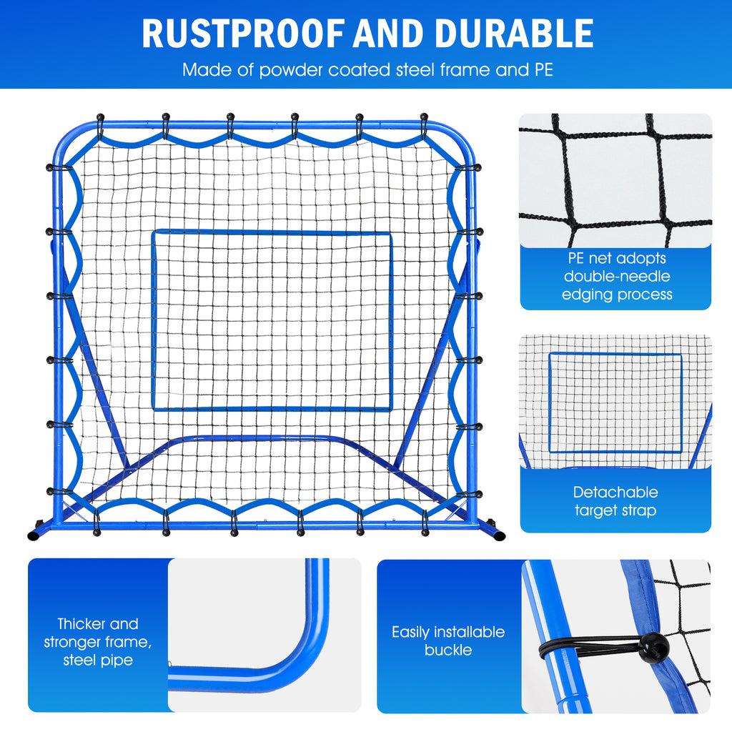 Winthai Soccer Rebounder Net, Quick-Switch Angle Soccer Training for Control, Passing Practice, Easy Setup Rebounder Gifts & Equipment for Kids,Teens & Adults 3.7x3.7FT