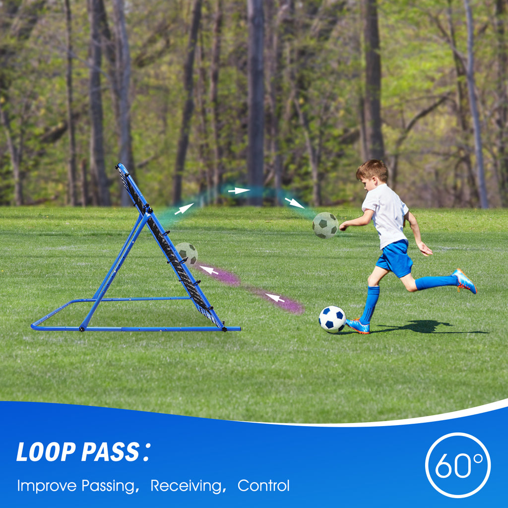 Winthai Soccer Rebounder Net, Quick-Switch Angle Soccer Training for Control, Passing Practice, Easy Setup Rebounder Gifts & Equipment for Kids,Teens & Adults 4.8x3.7FT