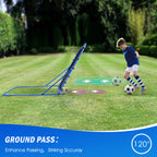Winthai Soccer Rebounder Net, Quick-Switch Angle Soccer Training for Control, Passing Practice, Easy Setup Rebounder Gifts & Equipment for Kids,Teens & Adults 4.8x3.7FT