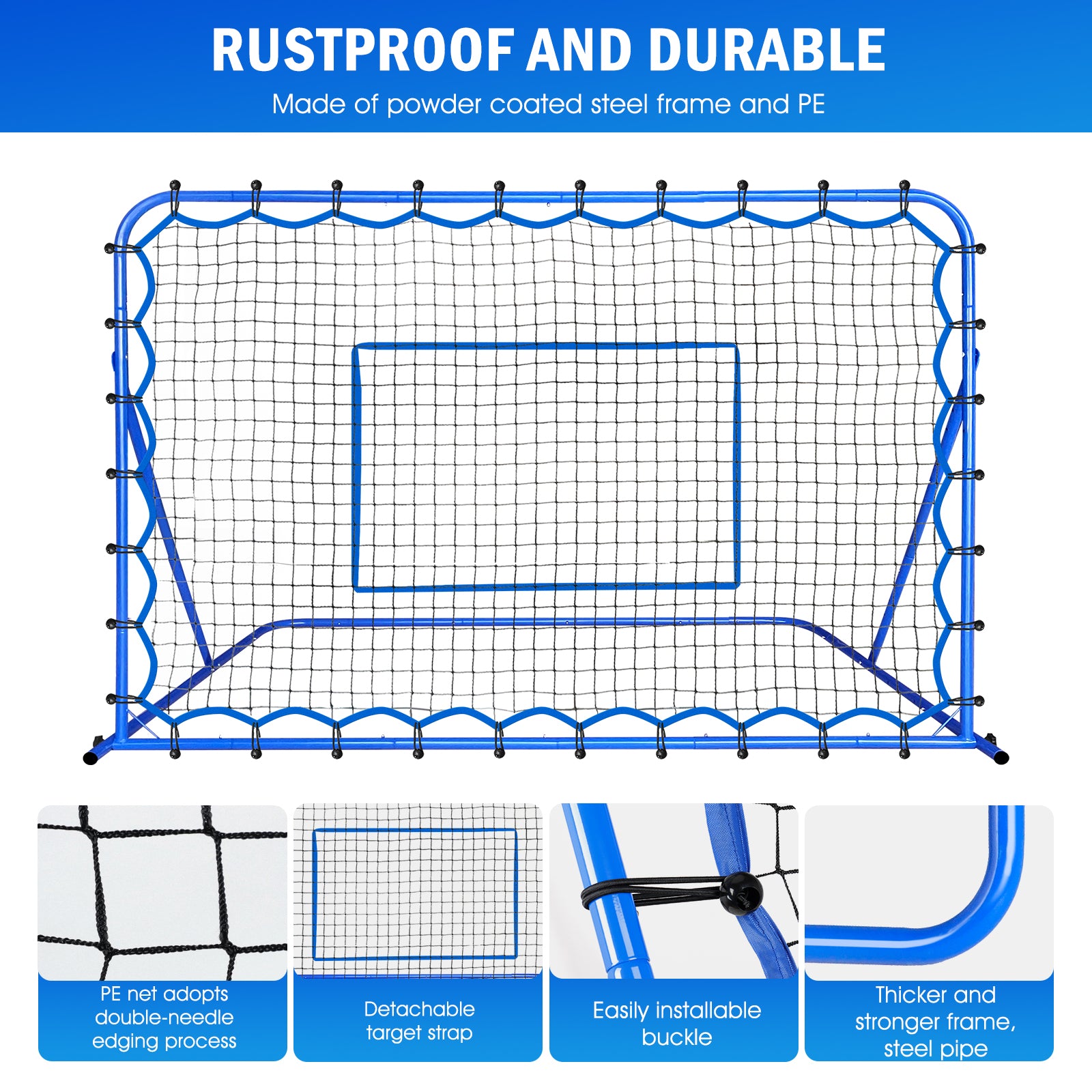 Winthai Soccer Rebounder Net, Quick-Switch Angle Soccer Training for Control, Passing Practice, Easy Setup Rebounder Gifts & Equipment for Kids,Teens & Adults 5.9X3.7FT