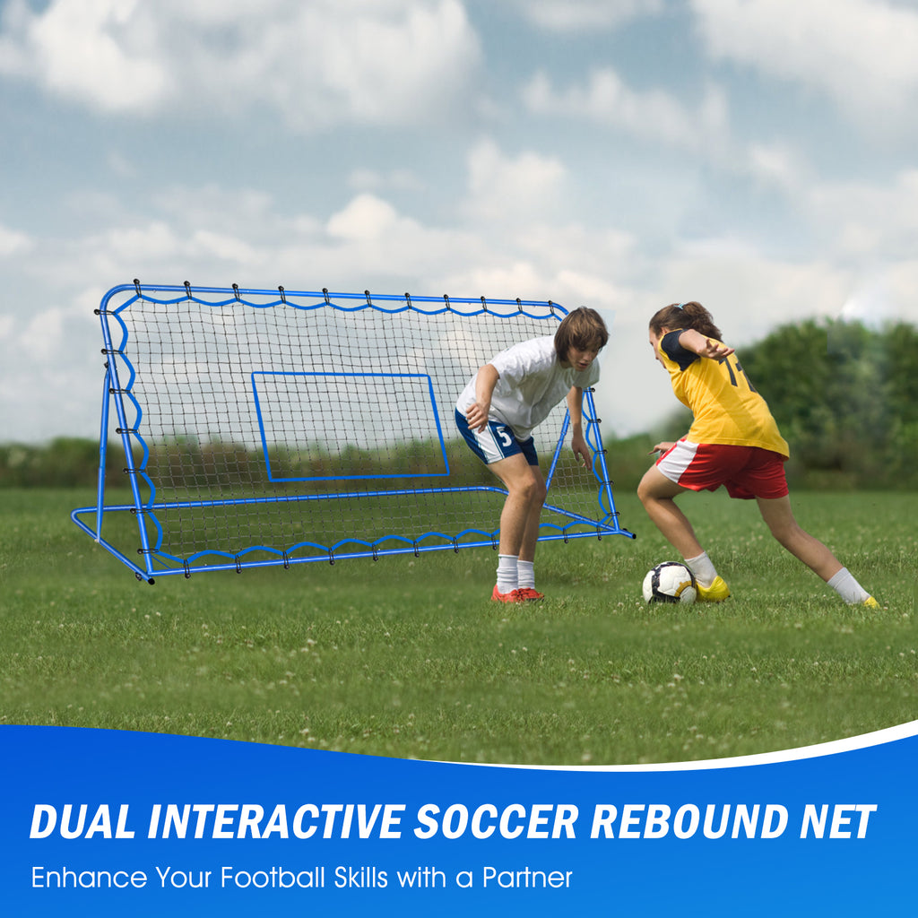 Winthai Soccer Rebounder Net, Quick-Switch Angle Soccer Training for Control, Passing Practice, Easy Setup Rebounder Gifts & Equipment for Kids,Teens & Adults 7.0X3.7FT