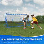 Winthai Soccer Rebounder Net, Quick-Switch Angle Soccer Training for Control, Passing Practice, Easy Setup Rebounder Gifts & Equipment for Kids,Teens & Adults 7.0X3.7FT