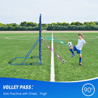 Winthai Soccer Rebounder Net, Quick-Switch Angle Soccer Training for Control, Passing Practice, Easy Setup Rebounder Gifts & Equipment for Kids,Teens & Adults 7X6FT