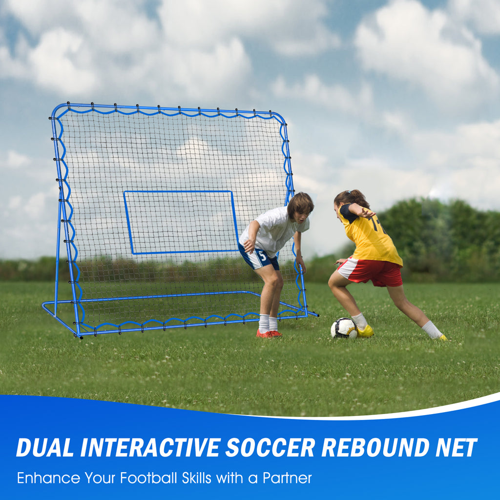 Winthai Soccer Rebounder Net, Quick-Switch Angle Soccer Training for Control, Passing Practice, Easy Setup Rebounder Gifts & Equipment for Kids,Teens & Adults 7X6FT