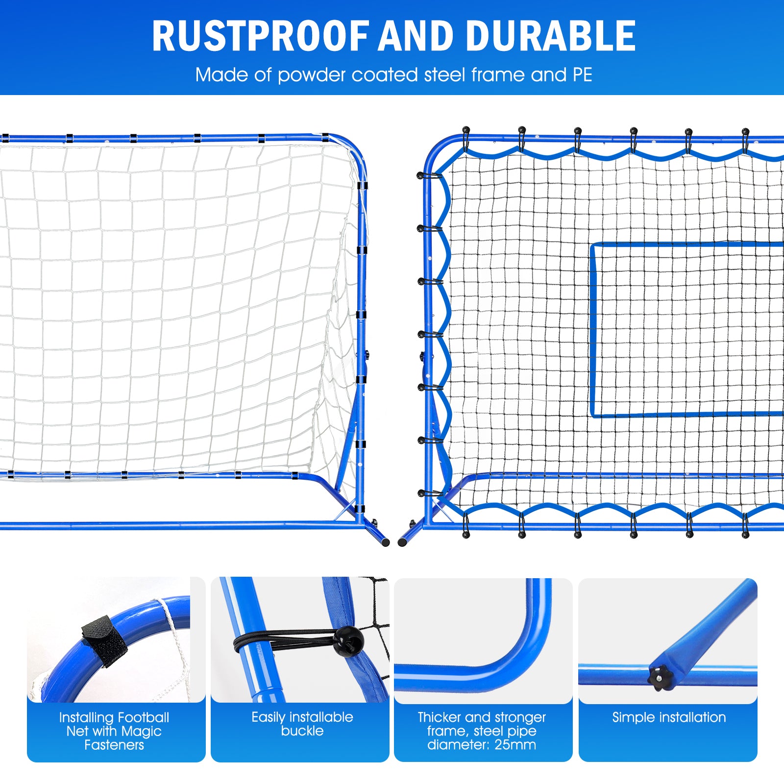 Winthai Dual-Mode Soccer Goal Net & Soccer Rebounder Net,Premium Durability for Intense Shooting Training,Quick-Switch Angle Soccer Training for Control,Passing Practice,Soccer Gifts for Kids Teen Adult 6X4FT