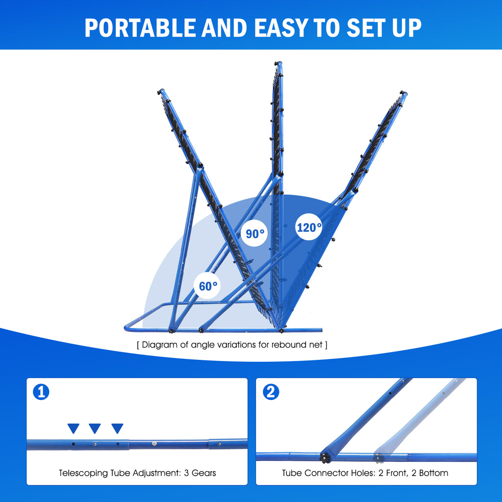 Winthai Dual-Mode Soccer Goal Net & Soccer Rebounder Net,Premium Durability for Intense Shooting Training,Quick-Switch Angle Soccer Training for Control,Passing Practice,Soccer Gifts for Kids Teen Adult 8X6FT
