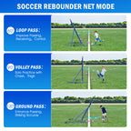 Winthai Dual-Mode Soccer Goal Net & Soccer Rebounder Net,Premium Durability for Intense Shooting Training,Quick-Switch Angle Soccer Training for Control,Passing Practice,Soccer Gifts for Kids Teen Adult 8X6FT