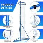 Winthai Volleyball Setter Training Net, Volleyball Training Equipment with 3 Angle and 8-10FT Height Adjustments Serve Trainer for Serving, Spiking & Setting Drills Indoor Outdoor Practice Target Net