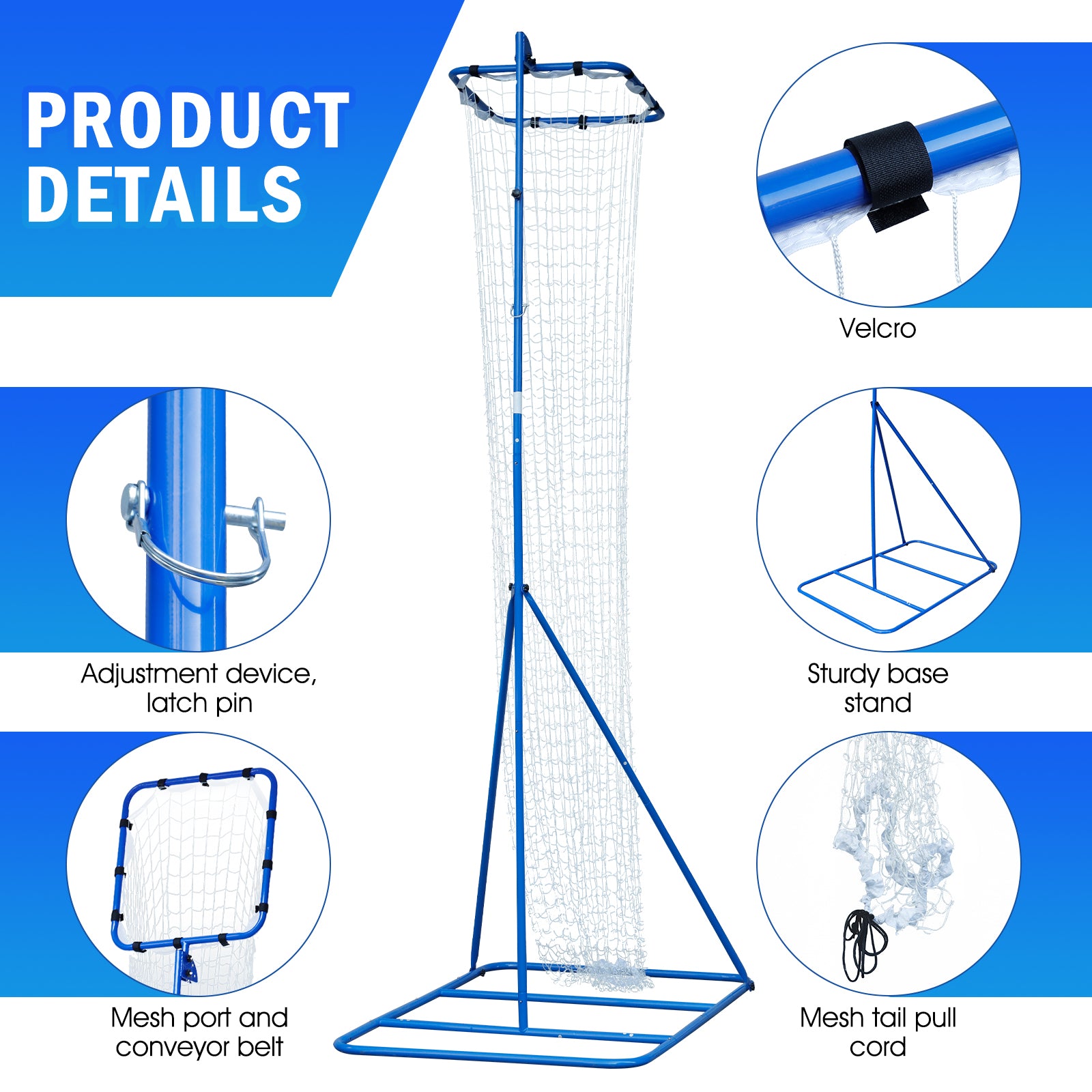 Winthai Volleyball Setter Training Net, Volleyball Training Equipment with 3 Angle and 8-10FT Height Adjustments Serve Trainer for Serving, Spiking & Setting Drills Indoor Outdoor Practice Target Net