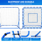 Winthai Dual-Mode Soccer Goal Net & Soccer Rebounder Net,Premium Durability for Intense Shooting Training,Quick-Switch Angle Soccer Training for Control,Passing Practice,Soccer Gifts for Kids Teen Adult 4X4FT