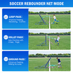 Winthai Dual-Mode Soccer Goal Net & Soccer Rebounder Net,Premium Durability for Intense Shooting Training,Quick-Switch Angle Soccer Training for Control,Passing Practice,Soccer Gifts for Kids Teen Adult 4X4FT