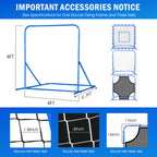 Winthai Three Mode Soccer Goal & Rebounder Net & Target Net,Four Targets for Precise Training,Tough-Built for Intense Shots,Quick-Switch Angle Soccer Training for Control/Passing Practice for Kids Teen 4X4FT