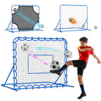 Winthai Three Mode Soccer Goal & Rebounder Net & Target Net,Four Targets for Precise Training,Tough-Built for Intense Shots,Quick-Switch Angle Soccer Training for Control/Passing Practice for Kids Teen 5X4FT