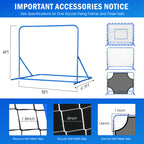 Winthai Three Mode Soccer Goal & Rebounder Net & Target Net,Four Targets for Precise Training,Tough-Built for Intense Shots,Quick-Switch Angle Soccer Training for Control/Passing Practice for Kids Teen 5X4FT