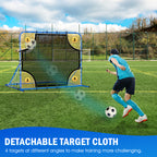 Winthai Three Mode Soccer Goal & Rebounder Net & Target Net,Four Targets for Precise Training,Tough-Built for Intense Shots,Quick-Switch Angle Soccer Training for Control/Passing Practice for Kids Teen 5X4FT