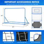 Winthai Three Mode Soccer Goal & Rebounder Net & Target Net,Four Targets for Precise Training,Tough-Built for Intense Shots,Quick-Switch Angle Soccer Training for Control/Passing Practice for Kids Teen 6X4FT