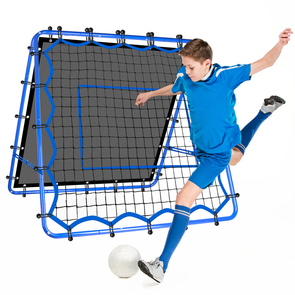 Winthai Dual-Sided Soccer Rebounder Net, Fast & Slow Rebound Speed Training for Control, Passing Practice, Easy Setup Baseball/Volleyball Rbounder Gifts & Equipment for Kids,Teens & Adults 4X4FT