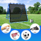 Winthai Dual-Sided Soccer Rebounder Net, Fast & Slow Rebound Speed Training for Control, Passing Practice, Easy Setup Baseball/Volleyball Rbounder Gifts & Equipment for Kids,Teens & Adults 4X4FT