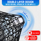 WICTTISPOSI Golf Hitting Net with Extra Striking Net, 7X7FT Heavy Duty Golf Practice Nets for Golfers Backyard Driving Swing, Golf Impact Cage Metal Frame with Storage Bag&Elevated Base, Indoor Outdoor Use (Copy)