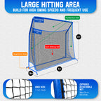 WICTTISPOSI Golf Hitting Net with Extra Striking Net, 7X7FT Heavy Duty Golf Practice Nets for Golfers Backyard Driving Swing, Golf Impact Cage Metal Frame with Storage Bag&Elevated Base, Indoor Outdoor Use (Copy)