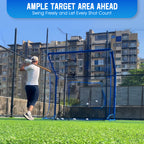 WICTTISPOSI Baseball Softball Net with Blocking System, 7x7ft Practice Cage for Batting/Pitching/Fielding, Metal Frame with Elevated Base and Storage Bag for Backyard Outdoor Indoor