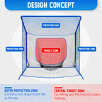 WICTTISPOSI Baseball Softball Net with Blocking System, 6X6FT Practice Cage for Batting/Pitching/Fielding, Metal Frame with Elevated Base and Storage Bag for Backyard Outdoor Indoor (Copy)