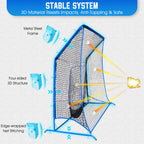 WICTTISPOSI Baseball Softball Net with Blocking System, 6X6FT Practice Cage for Batting/Pitching/Fielding, Metal Frame with Elevated Base and Storage Bag for Backyard Outdoor Indoor (Copy)