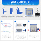 WICTTISPOSI Baseball Softball Net with Blocking System, 6X6FT Practice Cage for Batting/Pitching/Fielding, Metal Frame with Elevated Base and Storage Bag for Backyard Outdoor Indoor (Copy)