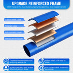 WICTTISPOSI Football Throwing Net, Upgrade Heavy Duty Metal Frame Quarterback Training Equipment Throwing Machine with 1-4 Targets, Easy Setup Football Target Practice with CarryBag, Allweather Indoor Outdoor Use 7X8FT