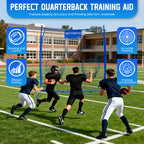 WICTTISPOSI Football Throwing Net, Upgrade Heavy Duty Metal Frame Quarterback Training Equipment Throwing Machine with 1-4 Targets, Easy Setup Football Target Practice with CarryBag, Allweather Indoor Outdoor Use 6.2X6FT