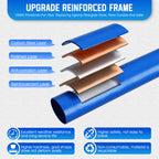 WICTTISPOSI Football Throwing Net, Upgrade Heavy Duty Metal Frame Quarterback Training Equipment Throwing Machine with 1-4 Targets, Easy Setup Football Target Practice with CarryBag, Allweather Indoor Outdoor Use 6.2X6FT