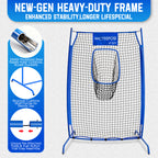 WICTTISPOSI Football Throwing Net, Upgrade Heavy Duty Metal Frame Quarterback Training Equipment Throwing Machine with 1-4 Targets, Easy Setup Football Target Practice with CarryBag, Allweather Indoor Outdoor Use 4X6FT