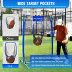 WICTTISPOSI Football Throwing Net, Upgrade Heavy Duty Metal Frame Quarterback Training Equipment Throwing Machine with 1-4 Targets, Easy Setup Football Target Practice with CarryBag, Allweather Indoor Outdoor Use 4X6FT