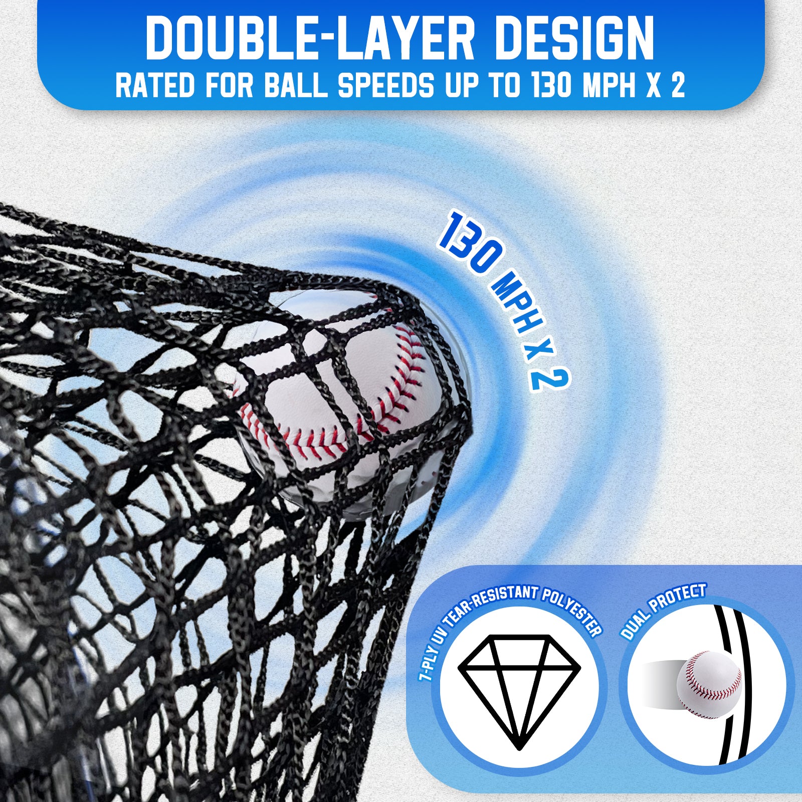 WICTTISPOSI 20ftx10ftx9ft Baseball Softball Cage with Hitting Net,Dual Sided 7-Ply Netting for Batting/Pitching/Fielding,Heavy-Duty Metal Frame and Windproof Ropes for Backyard Outdoor Indoor