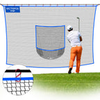 WICTTISPOSI Golf Net with Target Pocket, 20ft/15ft/10ft Golf Practice Net, Heavy-Duty Multi Sports Netting Barrier, Golf Hitting Net for Golfer Garages Backyard Driving Swing Chipping, Indoor Outdoor Use 15x10FT