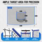 WICTTISPOSI Golf Net with Target Pocket, 20ft/15ft/10ft Golf Practice Net, Heavy-Duty Multi Sports Netting Barrier, Golf Hitting Net for Golfer Garages Backyard Driving Swing Chipping, Indoor Outdoor Use 15x10FT