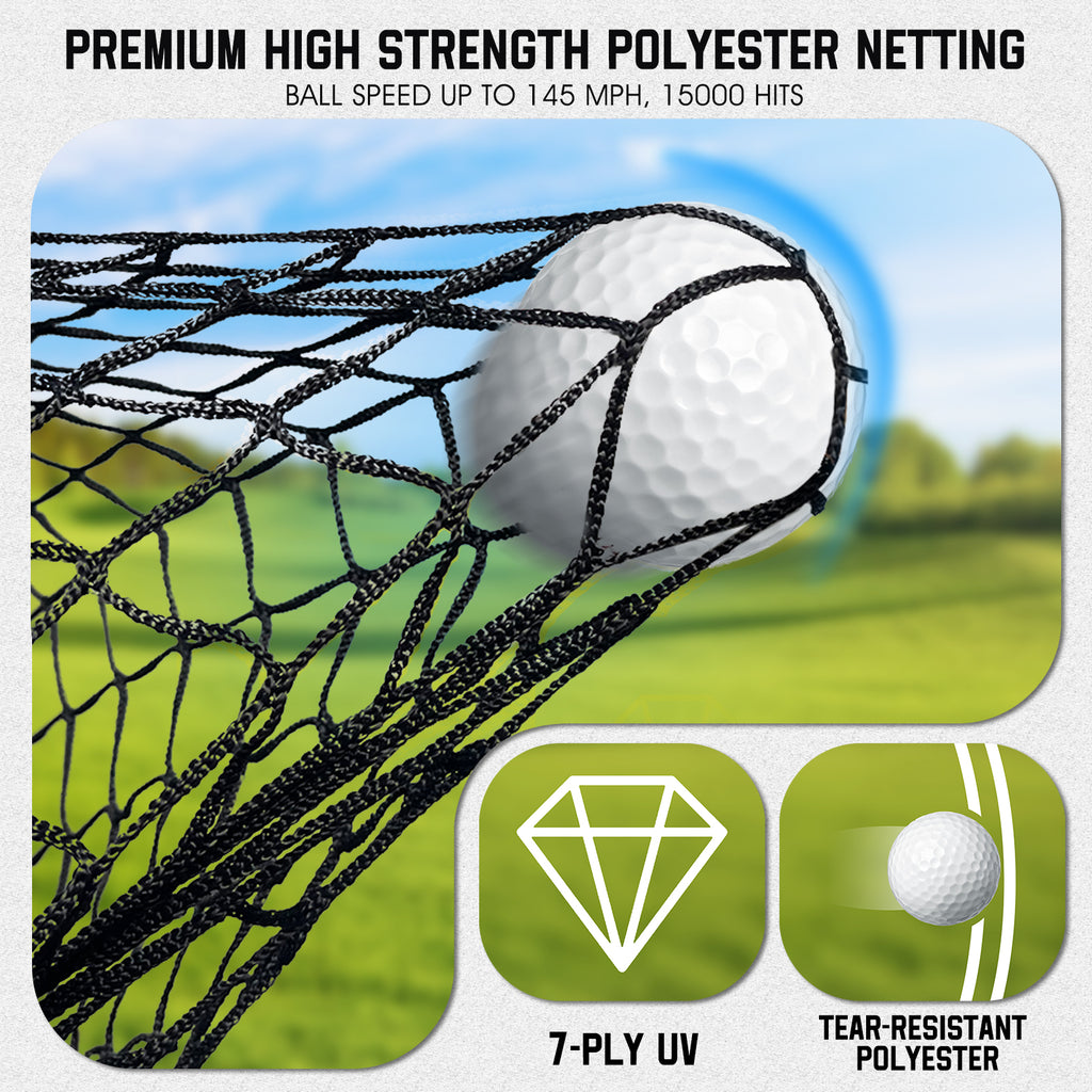 WICTTISPOSI Golf Net with Target Pocket, 20ft/15ft/10ft Golf Practice Net, Heavy-Duty Multi Sports Netting Barrier, Golf Hitting Net for Golfer Garages Backyard Driving Swing Chipping, Indoor Outdoor Use 15x10FT