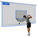 WICTTISPOSI Golf Net with Target Pocket, 20ft/15ft/10ft Golf Practice Net, Heavy-Duty Multi Sports Netting Barrier, Golf Hitting Net for Golfer Garages Backyard Driving Swing Chipping, Indoor Outdoor Use 15x10FT