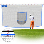 WICTTISPOSI Golf Net with Target Pocket, 20ft/15ft/10ft Golf Practice Net, Heavy-Duty Multi Sports Netting Barrier, Golf Hitting Net for Golfer Garages Backyard Driving Swing Chipping, Indoor Outdoor Use 20x10FT