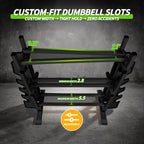 WICTTISPOSI 3-Tier Heavy Duty Dumbbell Rack,1200 LBS Capacity,Double-Side Extension Holder for Dumbbells & Kettlebells Home Gym Storage Rack BLACK