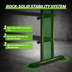 WICTTISPOSI 3-Tier Heavy Duty Dumbbell Rack,1200 LBS Capacity,Double-Side Extension Holder for Dumbbells & Kettlebells Home Gym Storage Rack BLACK