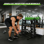 WICTTISPOSI 3-Tier Heavy Duty Dumbbell Rack,1200 LBS Capacity,Double-Side Extension Holder for Dumbbells & Kettlebells Home Gym Storage Rack BLACK