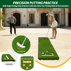 WICTTISPOSI Convertible 2-IN-1 Golf Hitting Mat & Golf Putting Mat, High-Elasticity Golf Practice Mats 150000+Swing for Driving Range Chipping Simulator, 1.22/1.02in Turf Mat Outdoor Indoor Use w/Tees (5ft x 4ft-25mm)